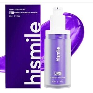 Hismile v34 Colour Corrector Serum Purple Teeth Whitening Tooth Stain Removal BN